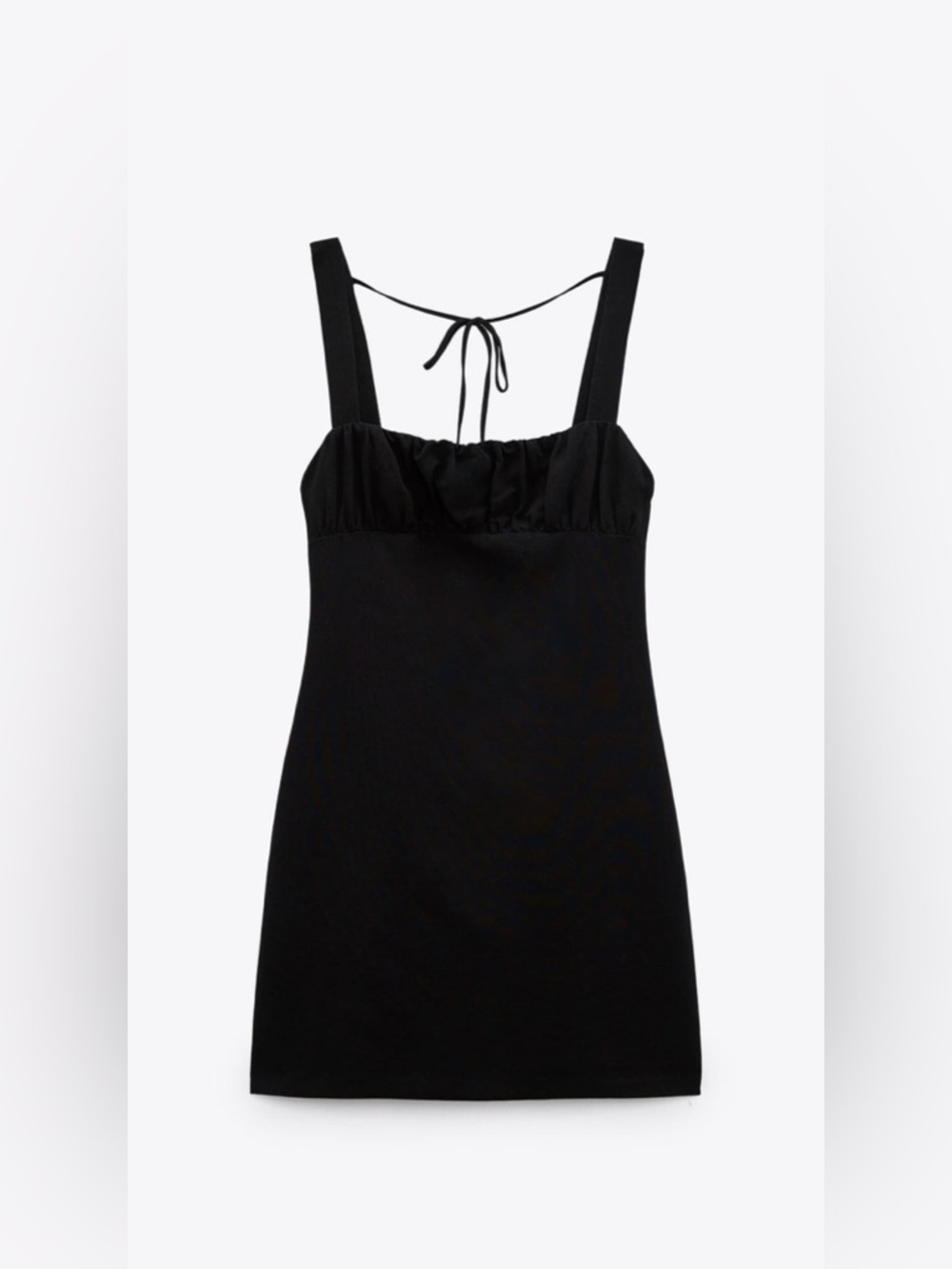 Zara Black Mini Dress with Tie Back Abercrombie Gap Madewell Free People Dissh